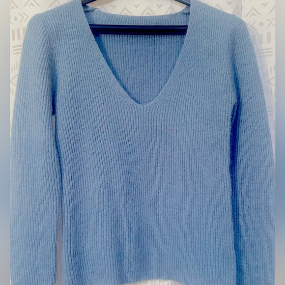 💫SHEIN Relaxiva Ribbeb Unicolor Plain V-Neck Women’s Sweater - Picture 7 of 10